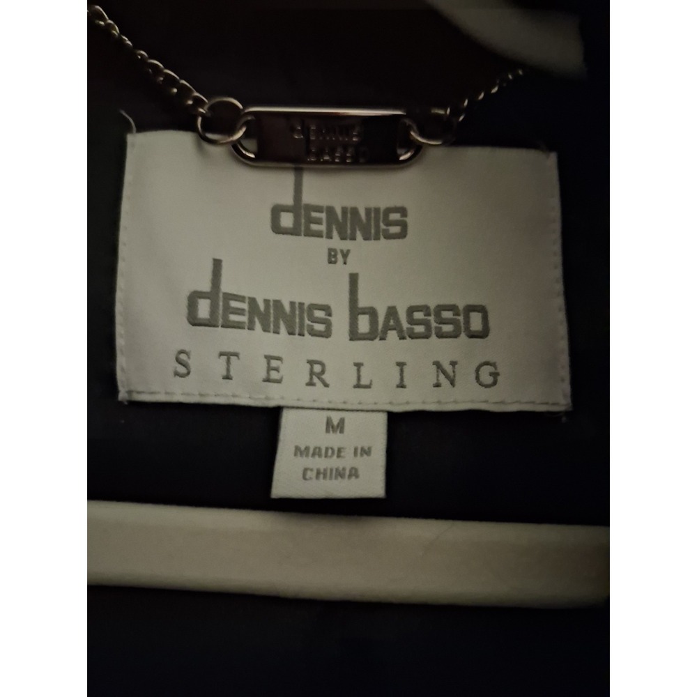 Dennis Basso Faux Fur Jacket Vest Zip-Off Leather Sleeves Black Statement Glam - Picture 6 of 16
